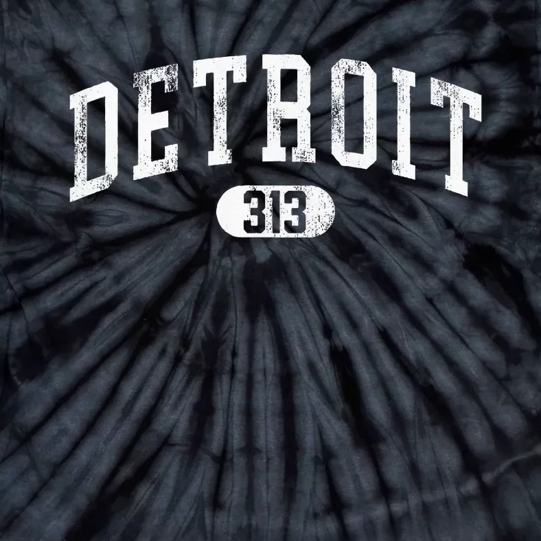 Detroit Michigan Area Code 313 Souvenir Tie-Dye T-Shirt