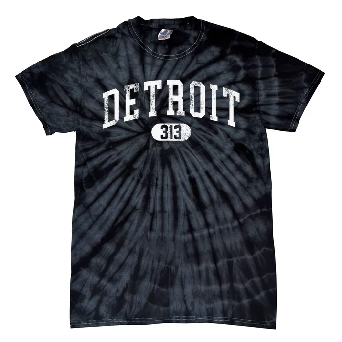 Detroit Michigan Area Code 313 Souvenir Tie-Dye T-Shirt