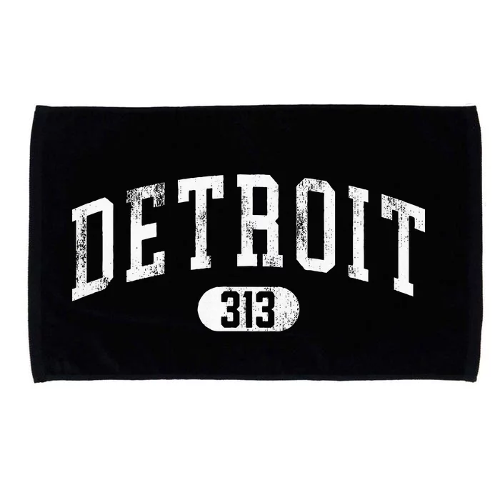 Detroit Michigan Area Code 313 Souvenir Microfiber Hand Towel