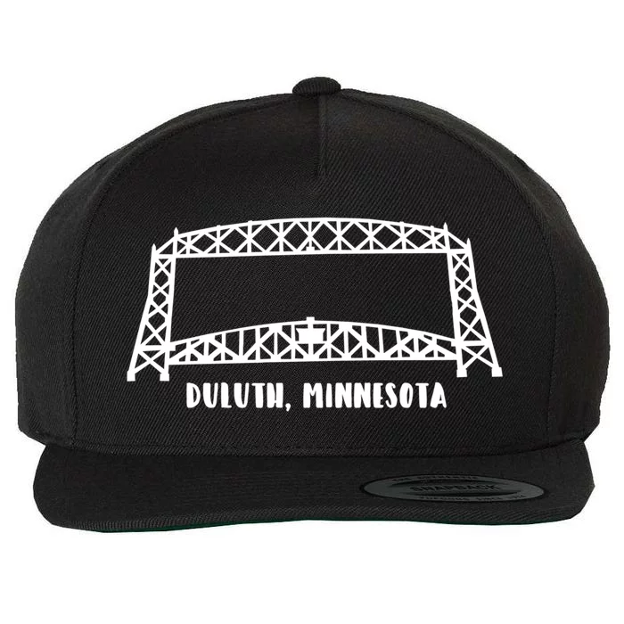 Duluth Mn Aerial Lift Bridge Gift Wool Snapback Cap