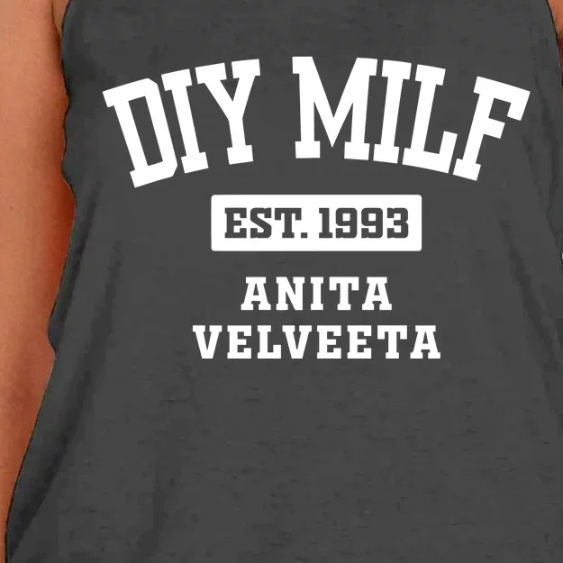 Diy Milf Anita Velveeta Est. 1993 Women's Knotted Racerback Tank