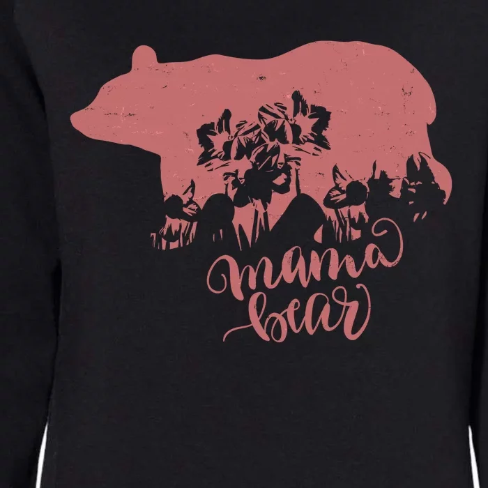 Distressed Mama Bear Womens California Wash Sweatshirt