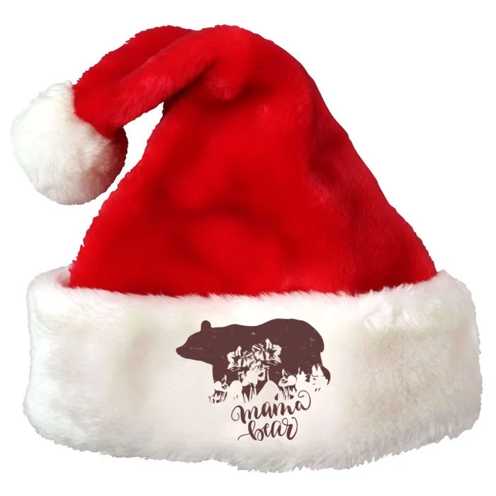 Distressed Mama Bear Premium Christmas Santa Hat