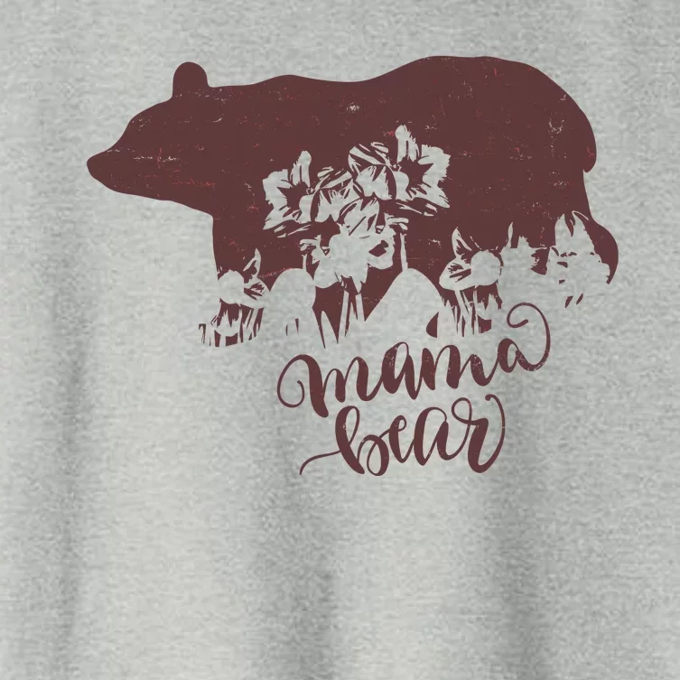 Distressed Mama Bear Women's Crop Top Tee