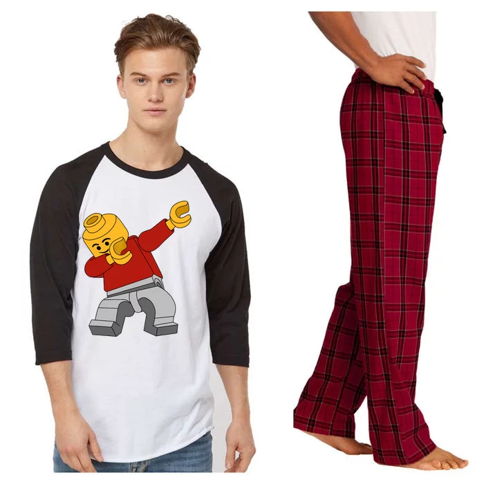 Dabbing Master Builder Funny Building Blocks Bricks Boy Raglan Sleeve Pajama Set