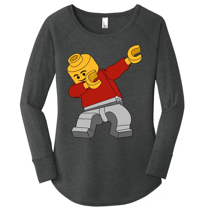 Dabbing Master Builder Funny Building Blocks Bricks Boy Women's Perfect Tri Tunic Long Sleeve Shirt