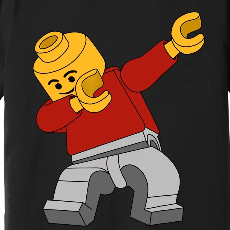 Dabbing Master Builder Funny Building Blocks Bricks Boy Premium T-Shirt