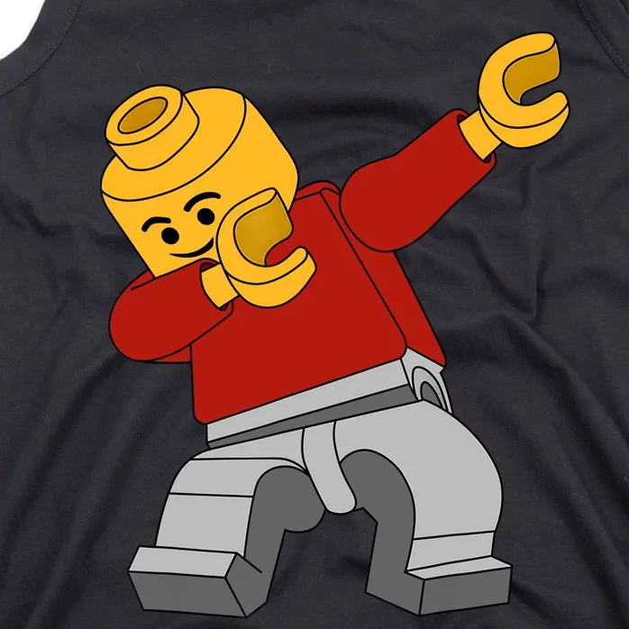 Dabbing Master Builder Funny Building Blocks Bricks Boy Tank Top