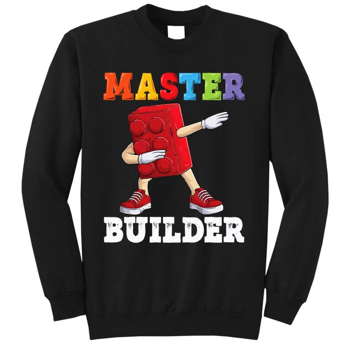 Dabbing Master Builder Funny Building Blocks Bricks Sweatshirt