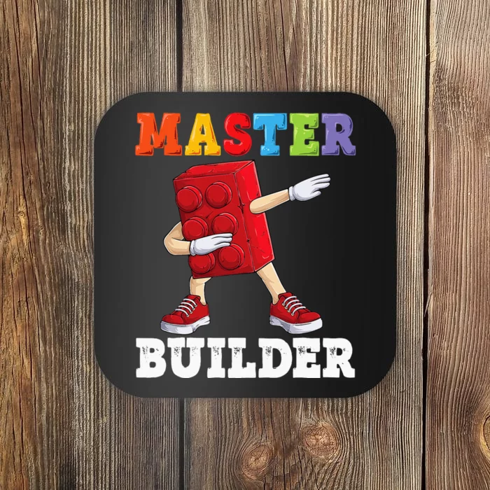 Dabbing Master Builder Funny Building Blocks Bricks Coaster