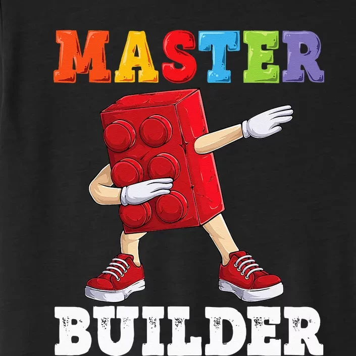 Dabbing Master Builder Funny Building Blocks Bricks ChromaSoft Performance T-Shirt