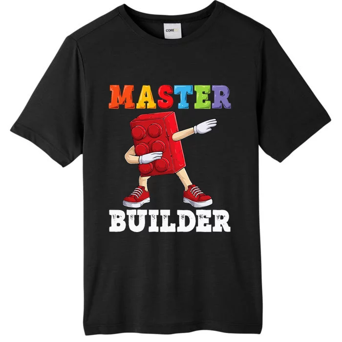 Dabbing Master Builder Funny Building Blocks Bricks ChromaSoft Performance T-Shirt