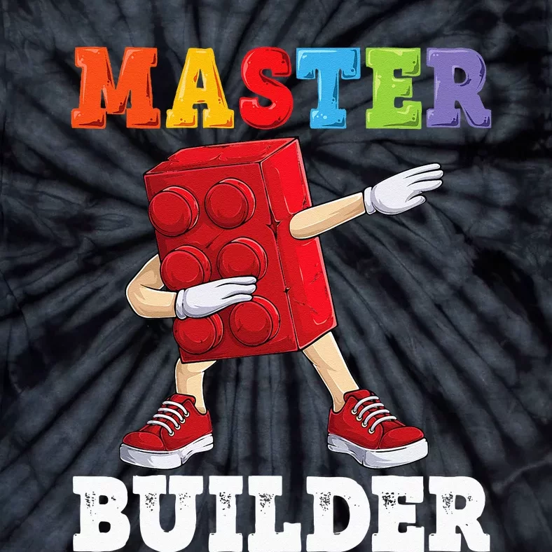 Dabbing Master Builder Funny Building Blocks Bricks Tie-Dye T-Shirt