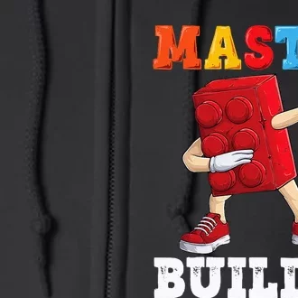 Dabbing Master Builder Funny Building Blocks Bricks Full Zip Hoodie