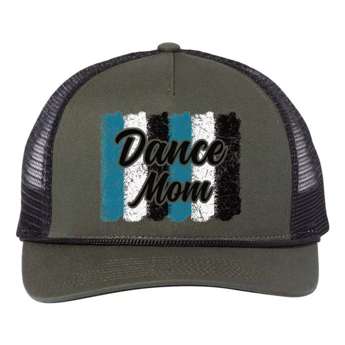 Dance Mom Brush Strokes Dancing For Mother's Day Retro Rope Trucker Hat Cap