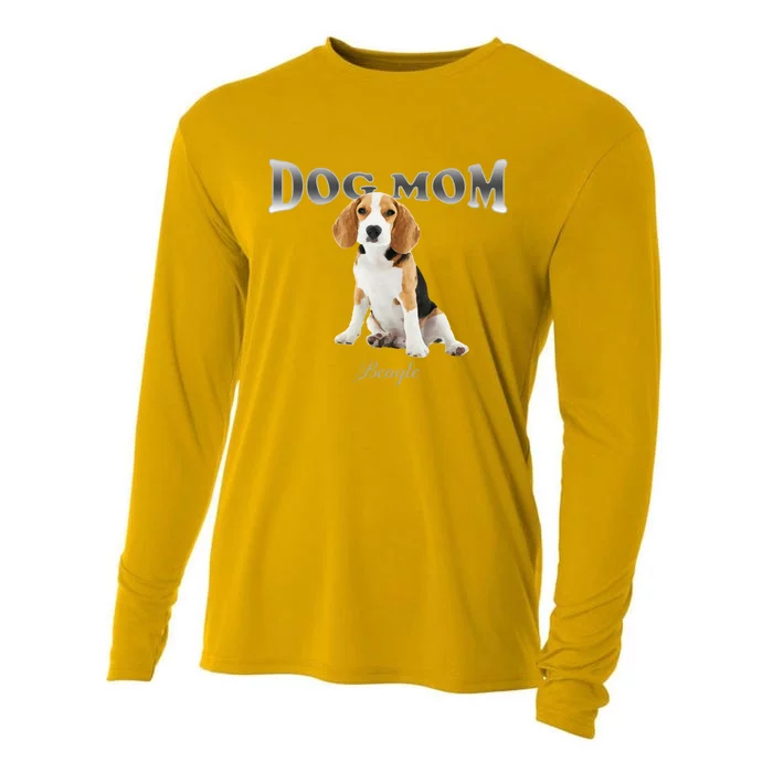 Dog Mom Beagle Designed In Watercolor Gift Cooling Performance Long Sleeve Crew