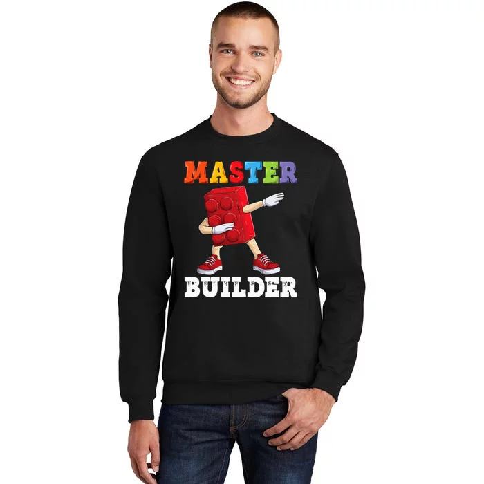 dabbing Master Builder funny Building Blocks Bricks Tall Sweatshirt