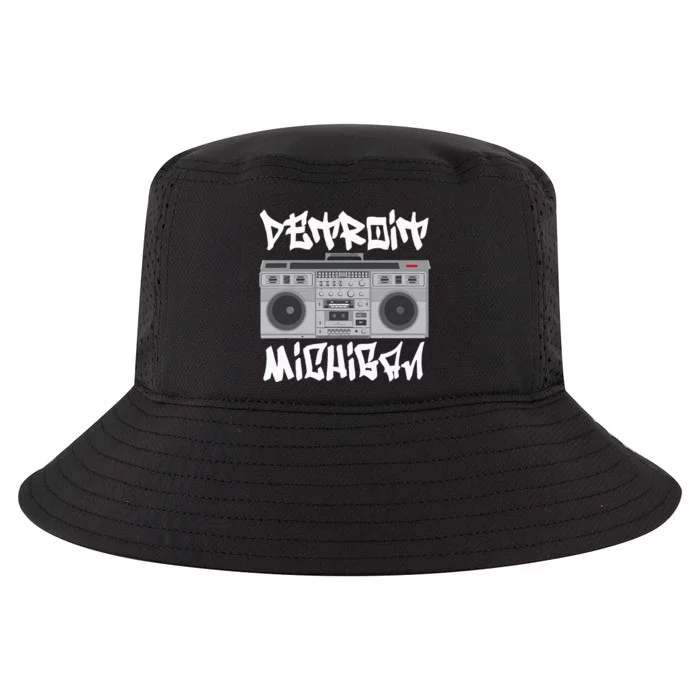 Detroit Michigan Boom Box Cool Comfort Performance Bucket Hat