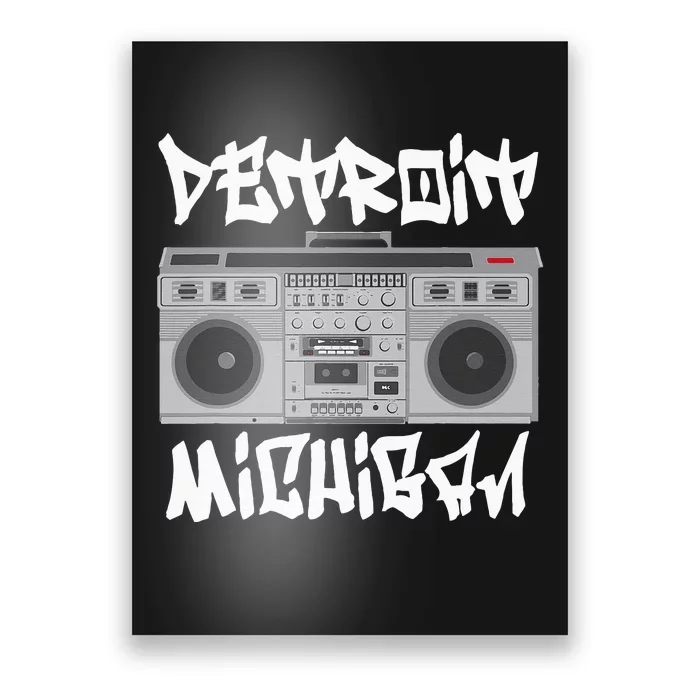 Detroit Michigan Boom Box Poster