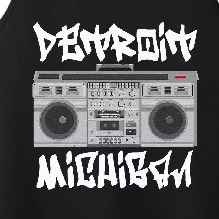 Detroit Michigan Boom Box Performance Tank