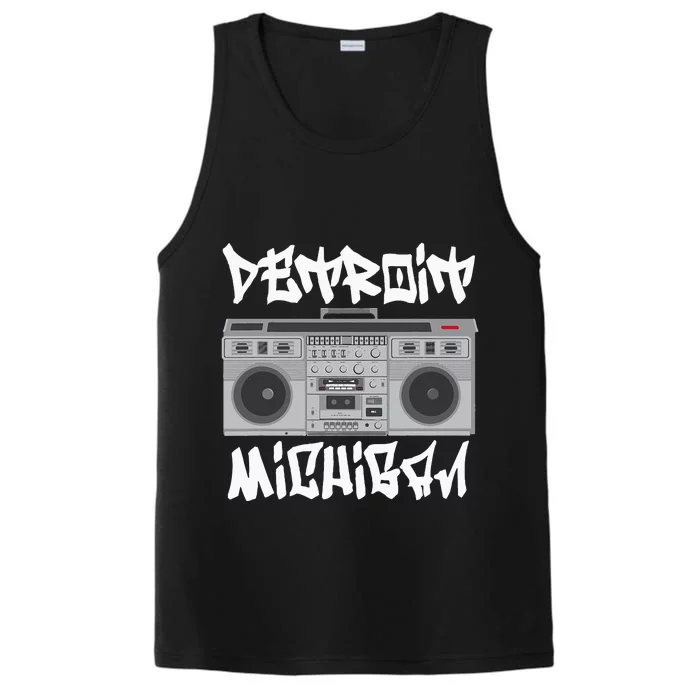 Detroit Michigan Boom Box Performance Tank