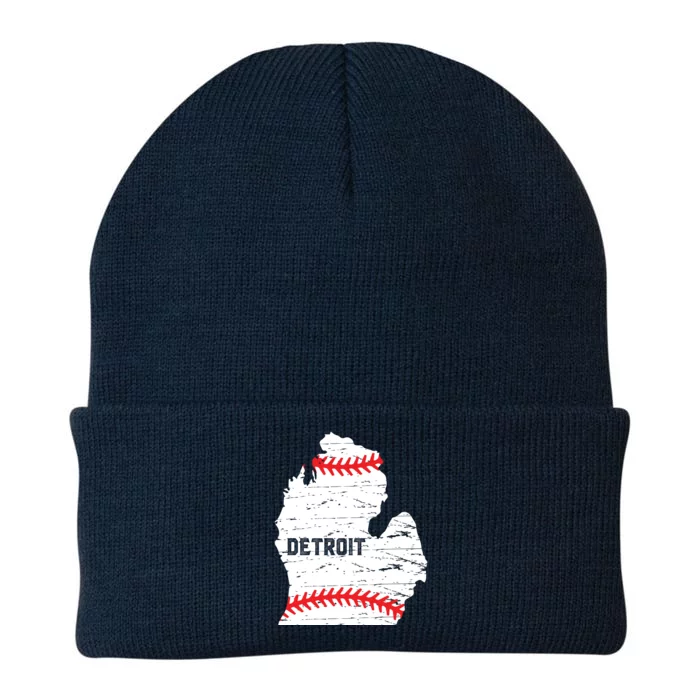 Detroit Michigan Baseball Knit Cap Winter Beanie