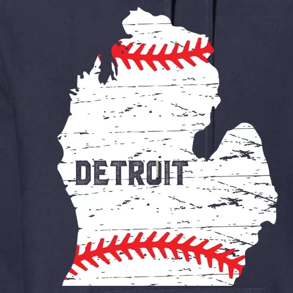 Detroit Michigan Baseball Premium Hoodie