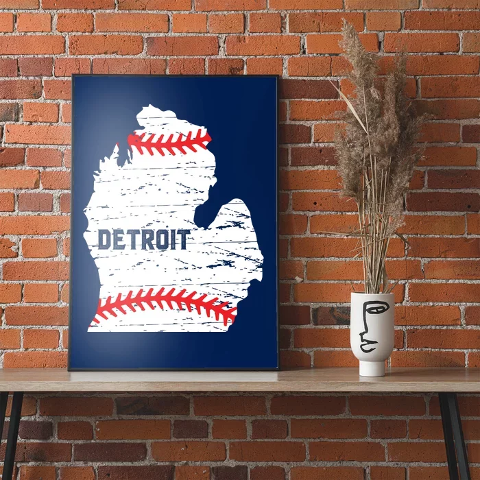 Detroit Michigan Baseball Poster