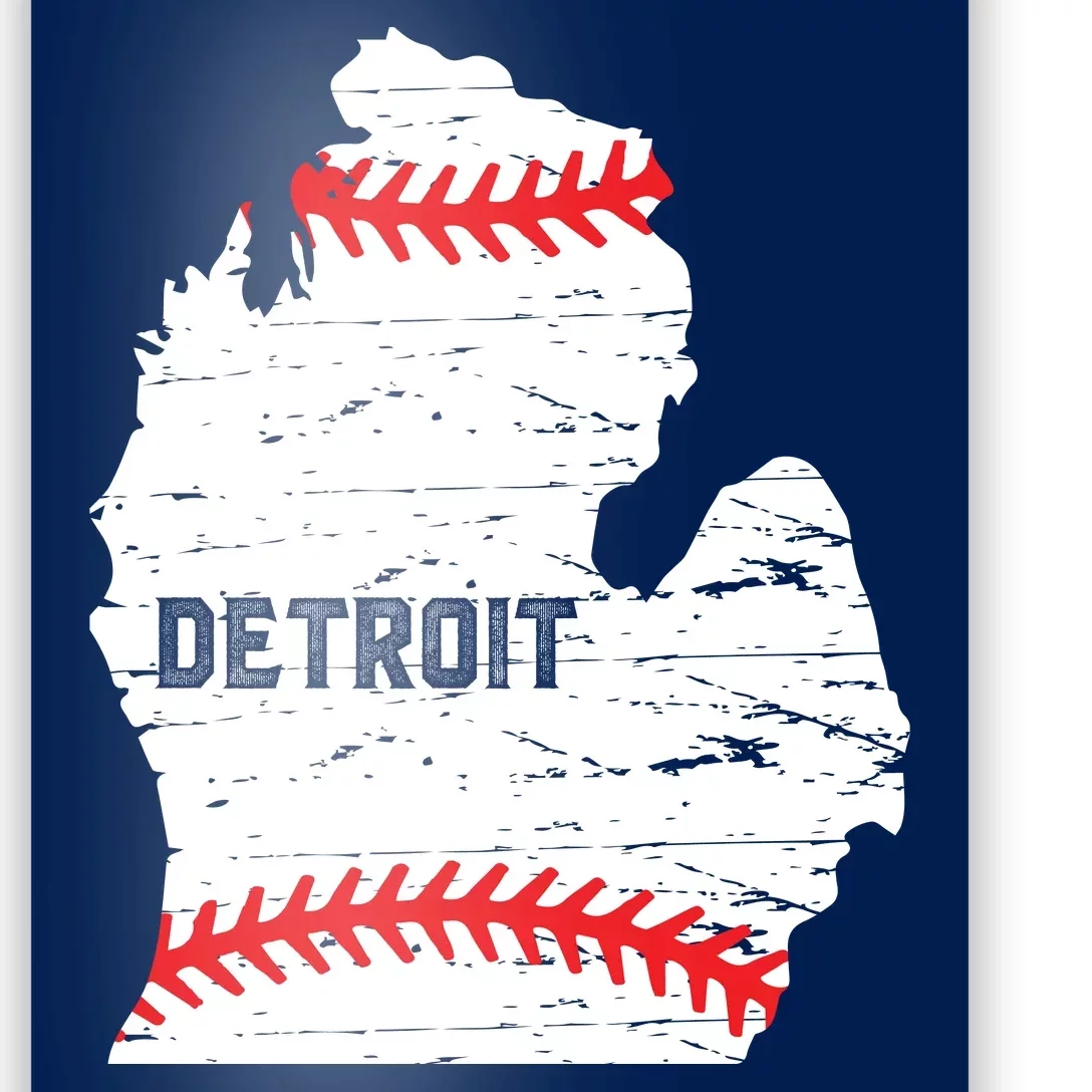 Detroit Michigan Baseball Poster