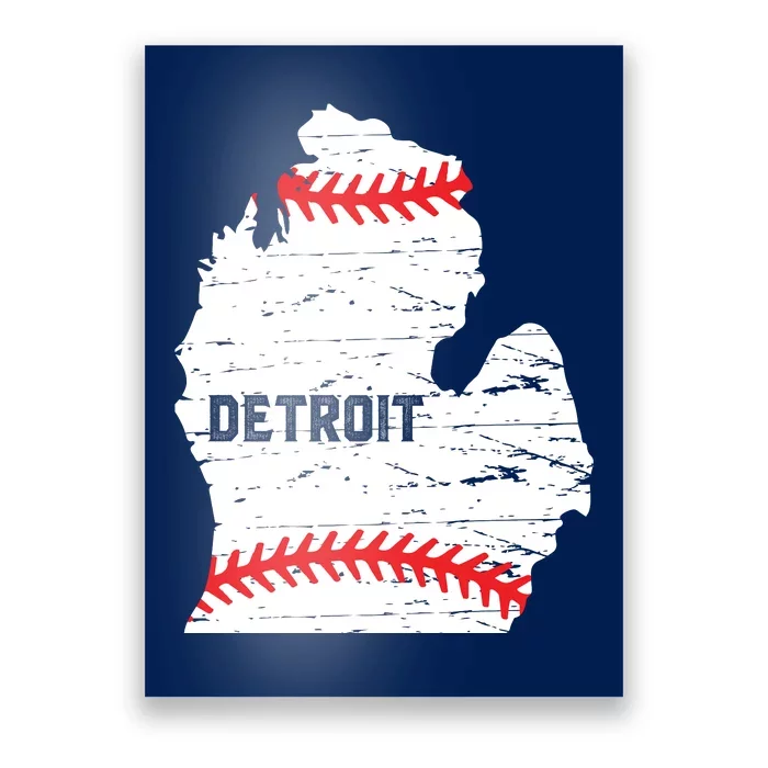 Detroit Michigan Baseball Poster