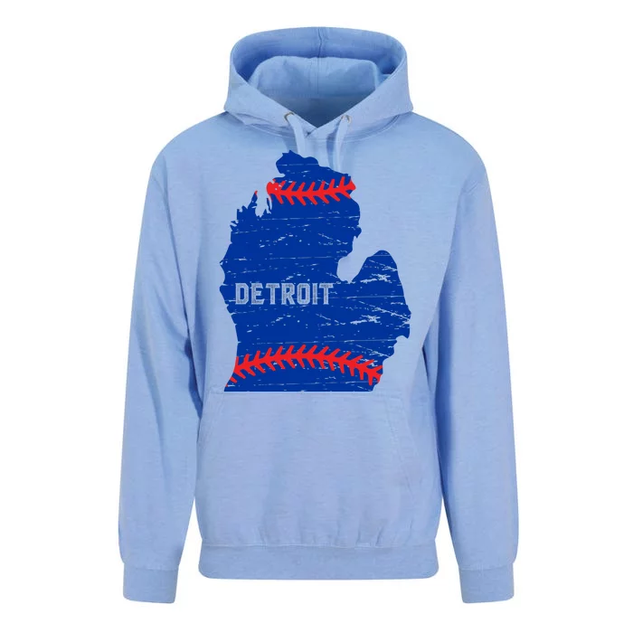 Detroit Michigan Baseball Unisex Surf Hoodie