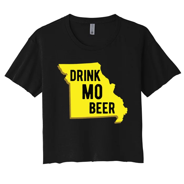 Drink Mo Beer State Of Missouri St Louis Kansas City Women's Crop Top Tee