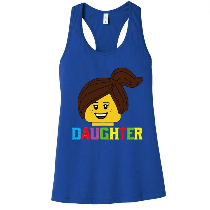 Daughter Master Builder Building Blocks Matching Family Women's Racerback Tank