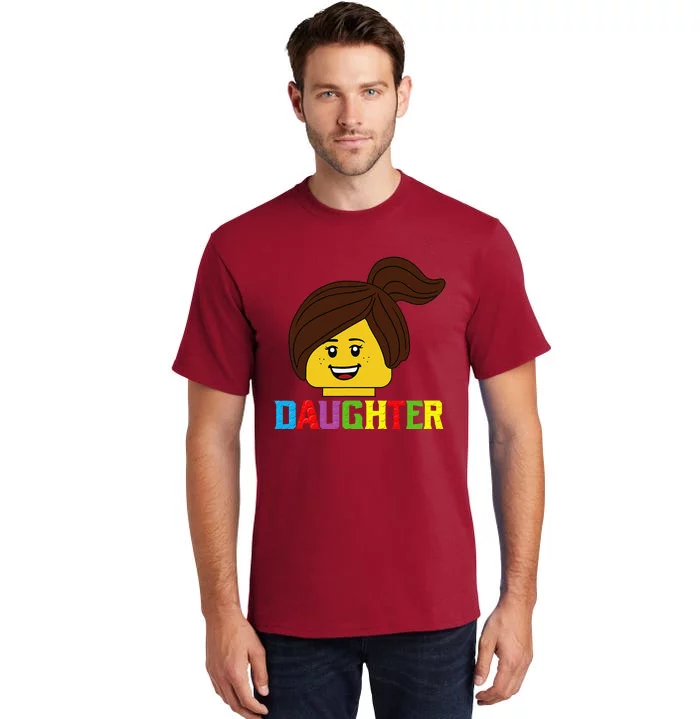 Daughter Master Builder Building Blocks Matching Family Tall T-Shirt