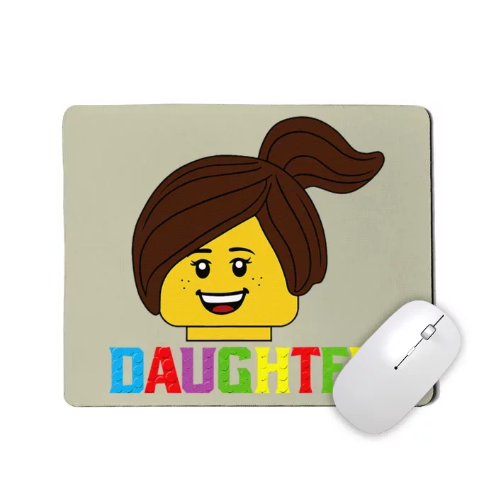 Daughter Master Builder Building Blocks Matching Family Mousepad