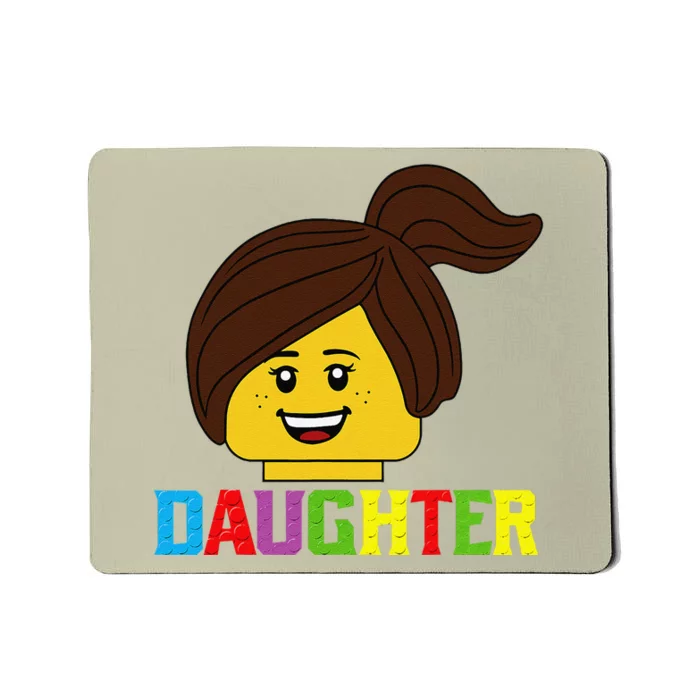 Daughter Master Builder Building Blocks Matching Family Mousepad