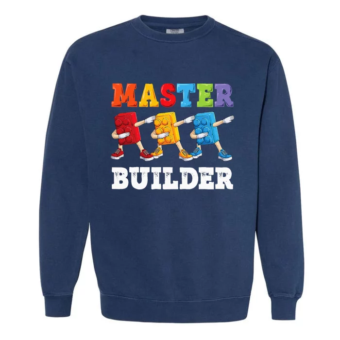 dabbing Master Builder funny Building Blocks Bricks Garment-Dyed Sweatshirt