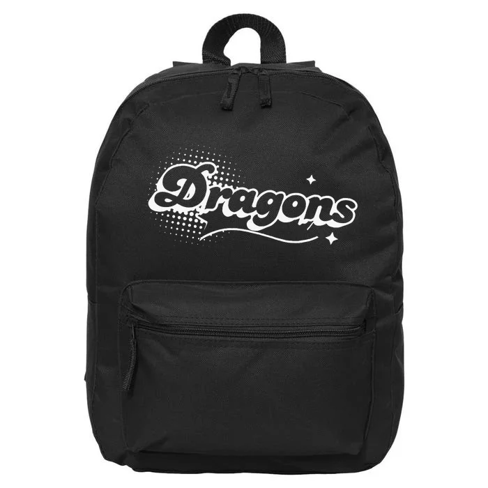 Dragons Mascot Back To School Spirit Sport Fans Game 16 in Basic Backpack