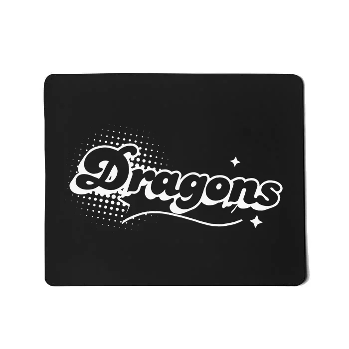 Dragons Mascot Back To School Spirit Sport Fans Game Mousepad