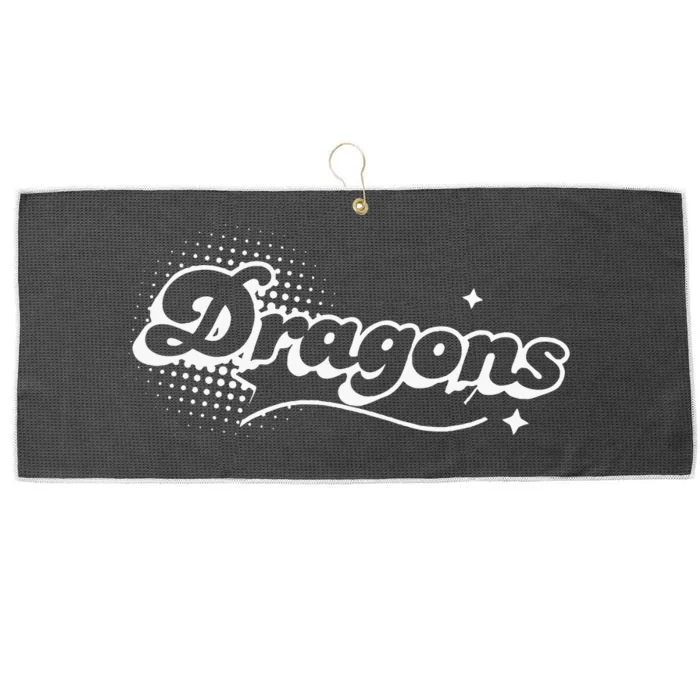 Dragons Mascot Back To School Spirit Sport Fans Game Large Microfiber Waffle Golf Towel