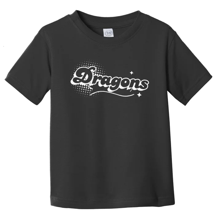 Dragons Mascot Back To School Spirit Sport Fans Game Toddler T-Shirt