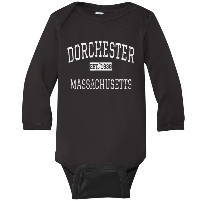 Dorchester Massachusetts Boston MA Vintage Baby Long Sleeve Bodysuit