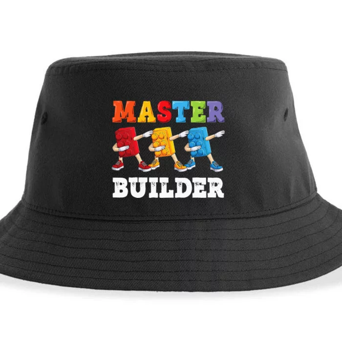 Dabbing Master Builder Funny Building Blocks Bricks Sustainable Bucket Hat