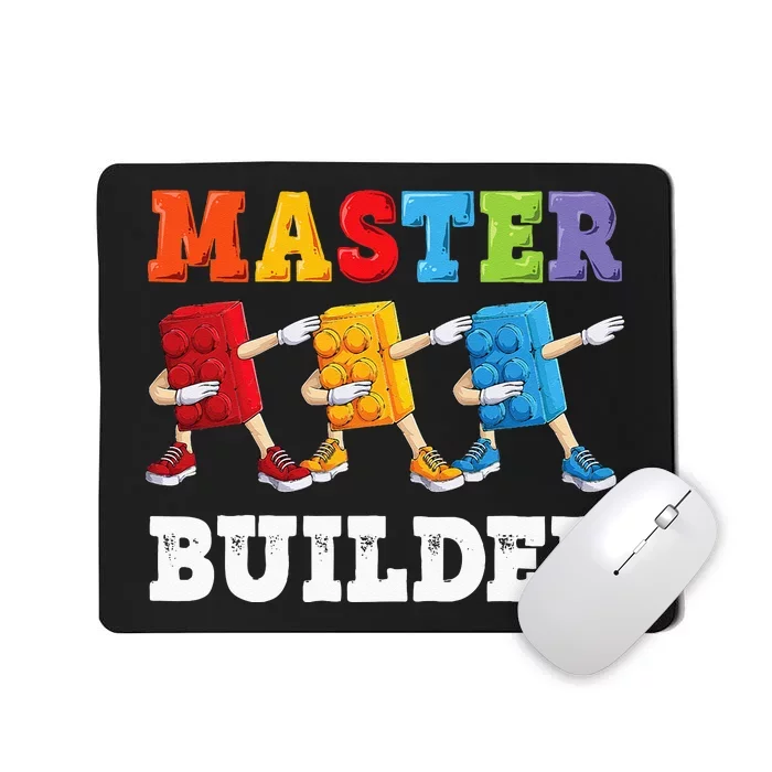 Dabbing Master Builder Funny Building Blocks Bricks Mousepad