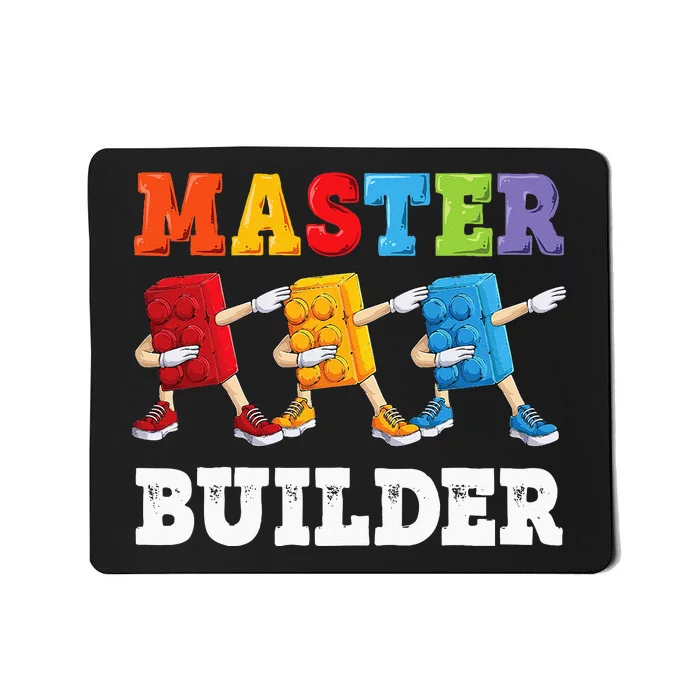 Dabbing Master Builder Funny Building Blocks Bricks Mousepad