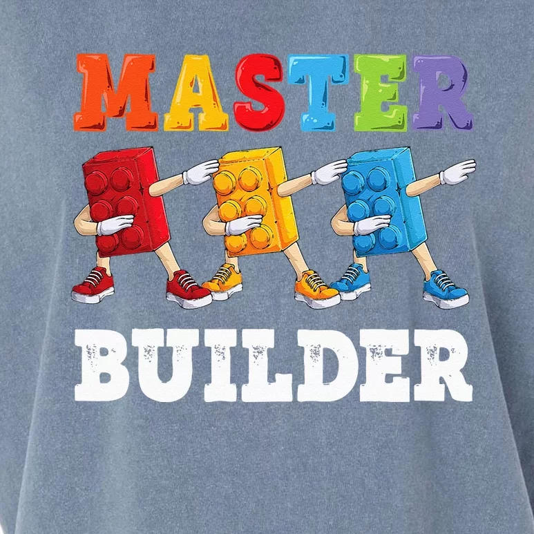 Dabbing Master Builder Funny Building Blocks Bricks Garment-Dyed Women's Muscle Tee