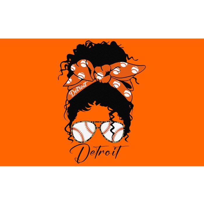 Detroit Messy Bun Baseball Fan Souvenir I Love Detroit Bumper Sticker