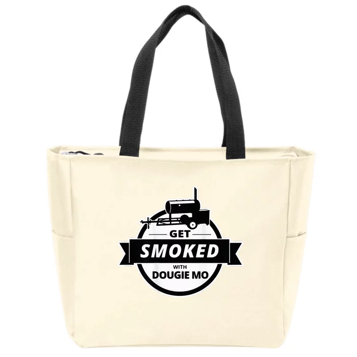 Dougie Mo Bbq Catering Exclusive Custom Clothing Get Smoked Zip Tote Bag