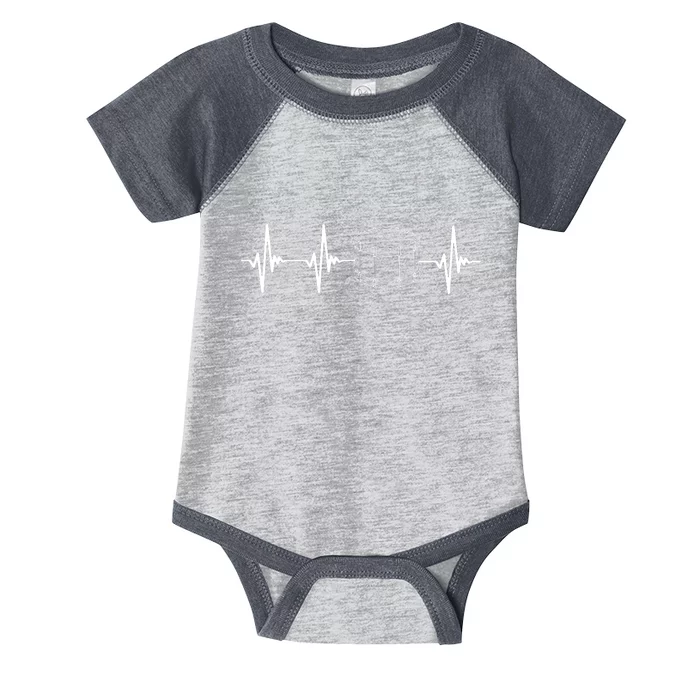 Drumline Marching Band Drumline Heartbeat Tee Infant Baby Jersey Bodysuit