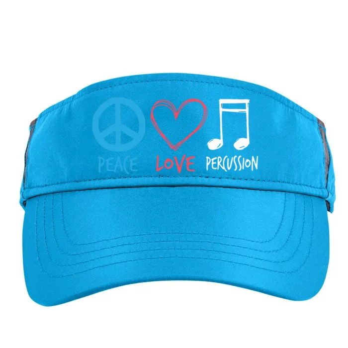 Drumline Marching Band Shirts Peace Love Percussion Adult Drive Performance Visor